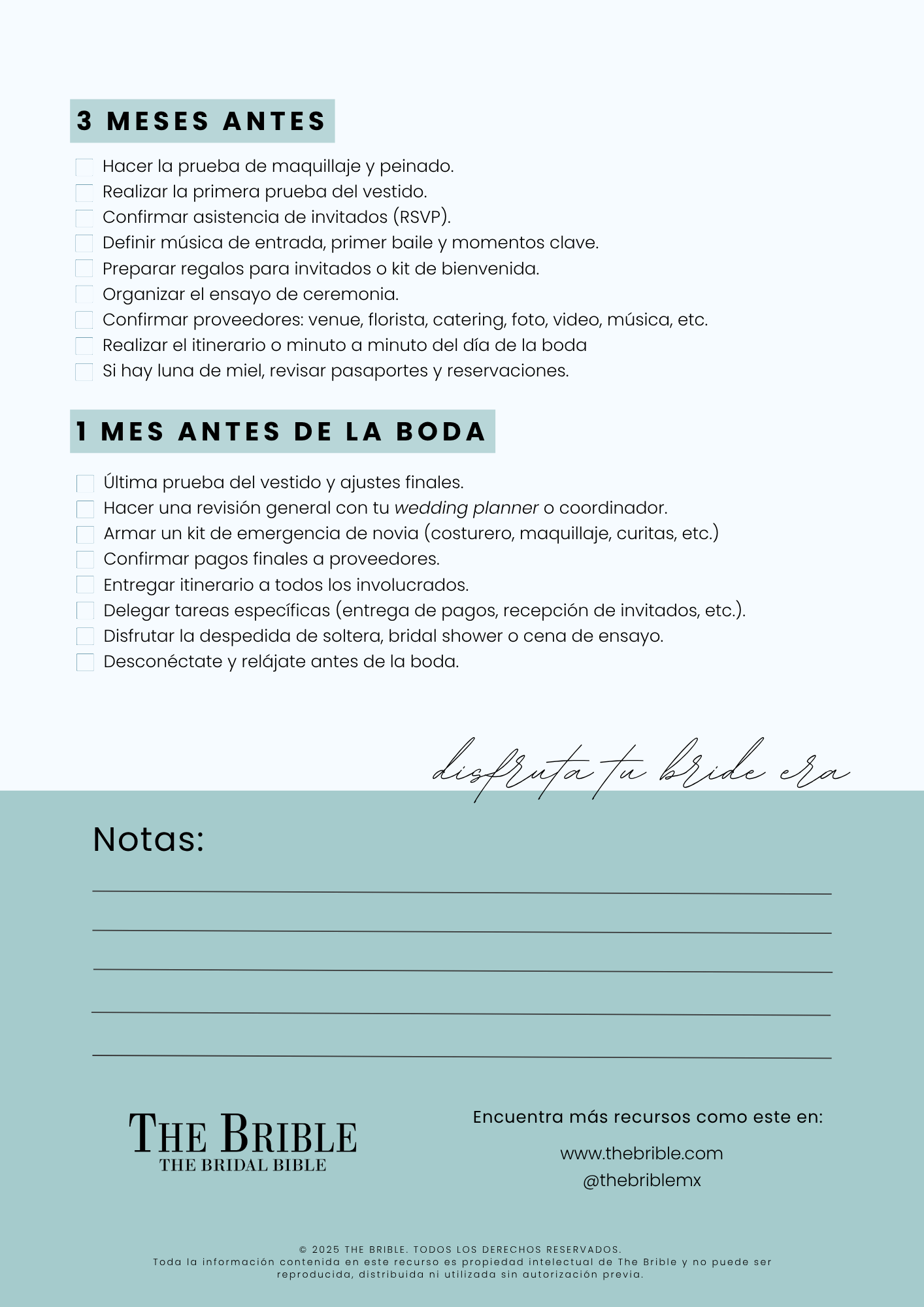 checklist planea tu boda